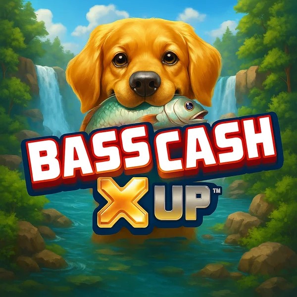 Bass Cash X UP game by Alchemy Gaming – logo hosted on Spinorhino Casino