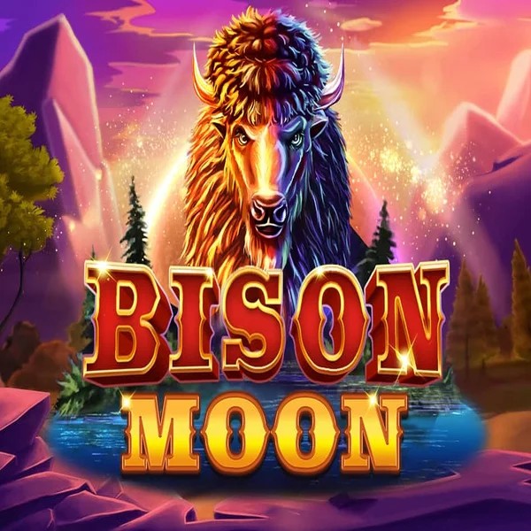 Bison Moon slot logo by Northern Lights Gaming at Spinorhino Casino