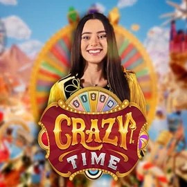 Live Casino logo of Crazy Time from Evolution at Spinorhino Casino