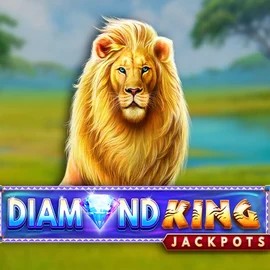 Diamond King Jackpots online game logo by SpinPlay Games on spinorhinoo.com