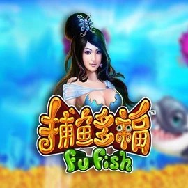 Fu Fish slot logo by Skywind Group at Spinorhino Casino