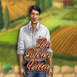 La Dolce Vita slot logo by Gamomat at Spinorhino Casino