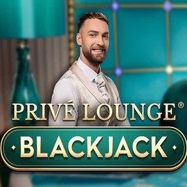 Privé Lounge Blackjack online game logo by Pragmatic Play on spinorhinoo.com