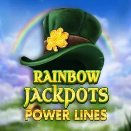 Rainbow Jackpots Power Lines online game logo by Red Tiger Gaming on spinorhinoo.com